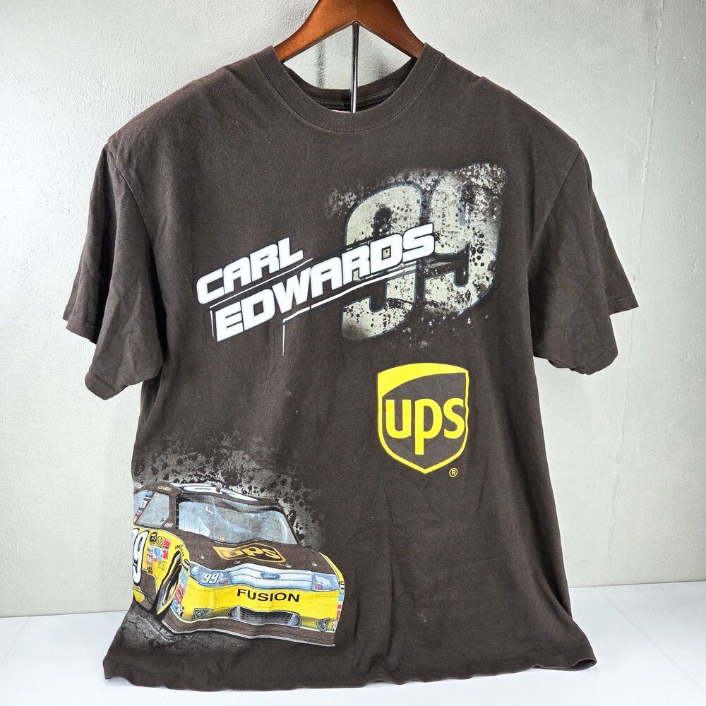 Vintage Y2K Carl Edwards 99 Roush Fenway NASCAR Racing T-Shirt Sz XL